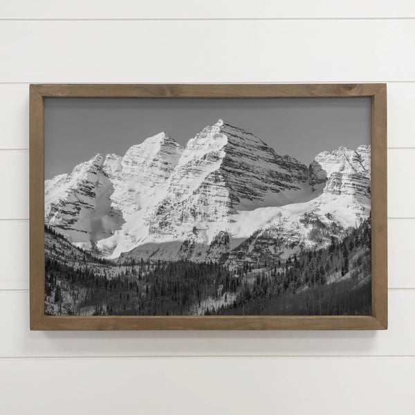 Maroon Bells Rocky Mountain - Wood Framed Nature photograph