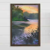 Mississippi River Sunset - River Landscape Canvas Art