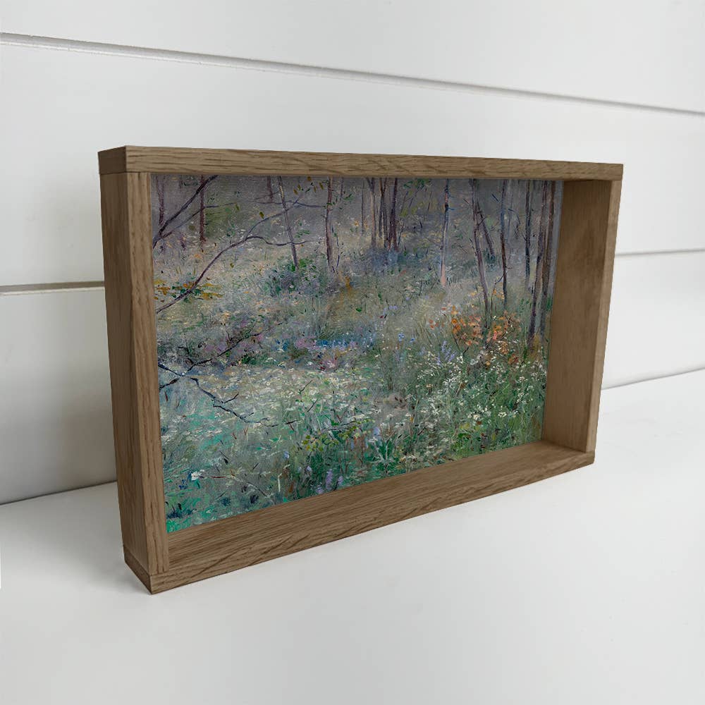 Flowers in the Wild - Flower Canvas Art - Wood Framed Art