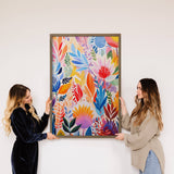 Colorful Flower Medley - Nature Canvas Art - Wood Framed Art