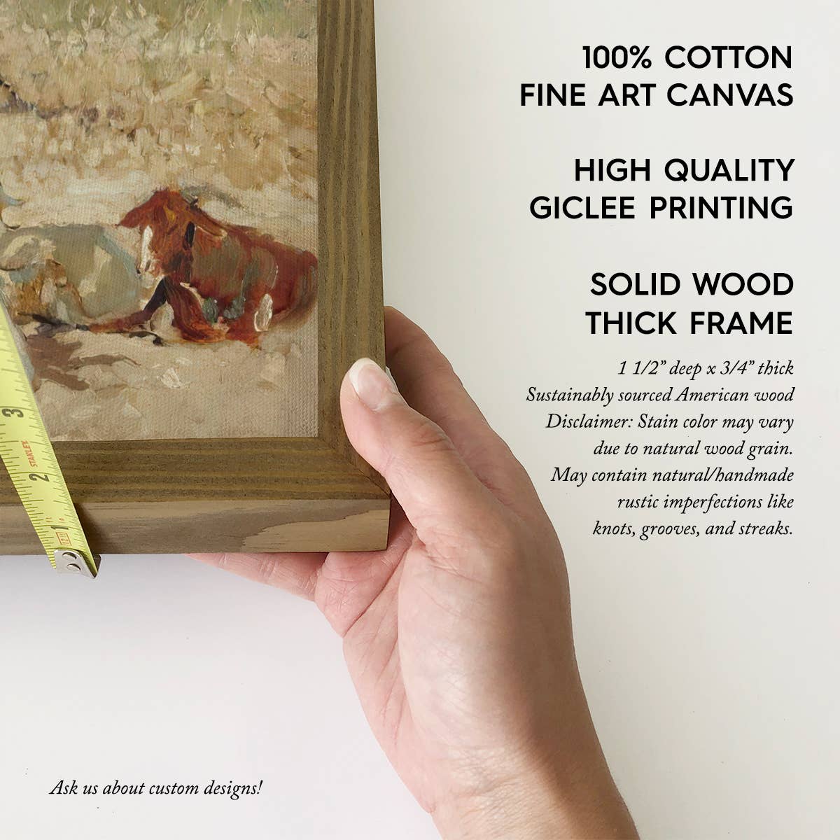 Livestock at the Seaside Tree - Nature Landscape Canvas Art