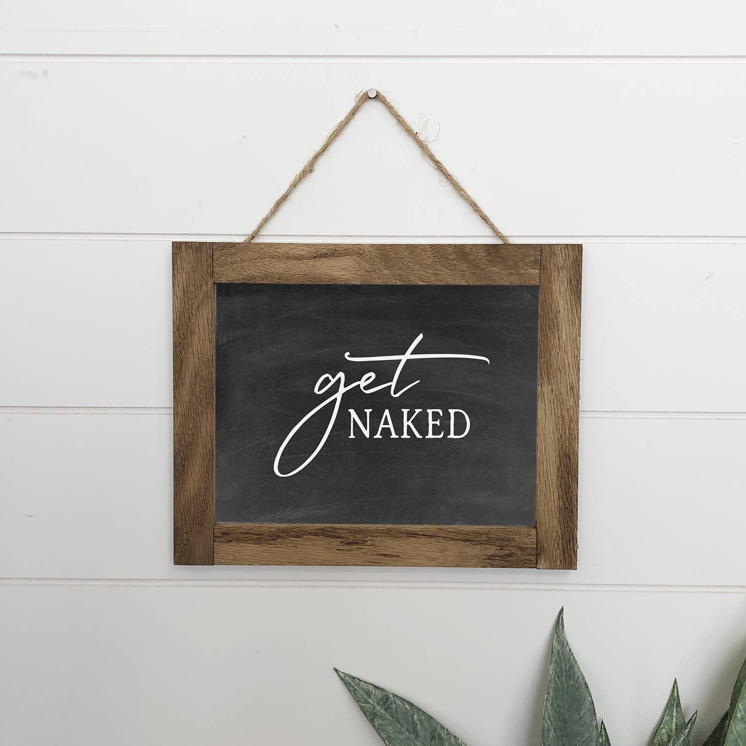 Black Bathroom Art Get Naked Canvas Wood Sign Framed