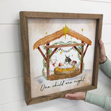 Cute Nativity Christmas Sign - Baby Jesus in a Manger