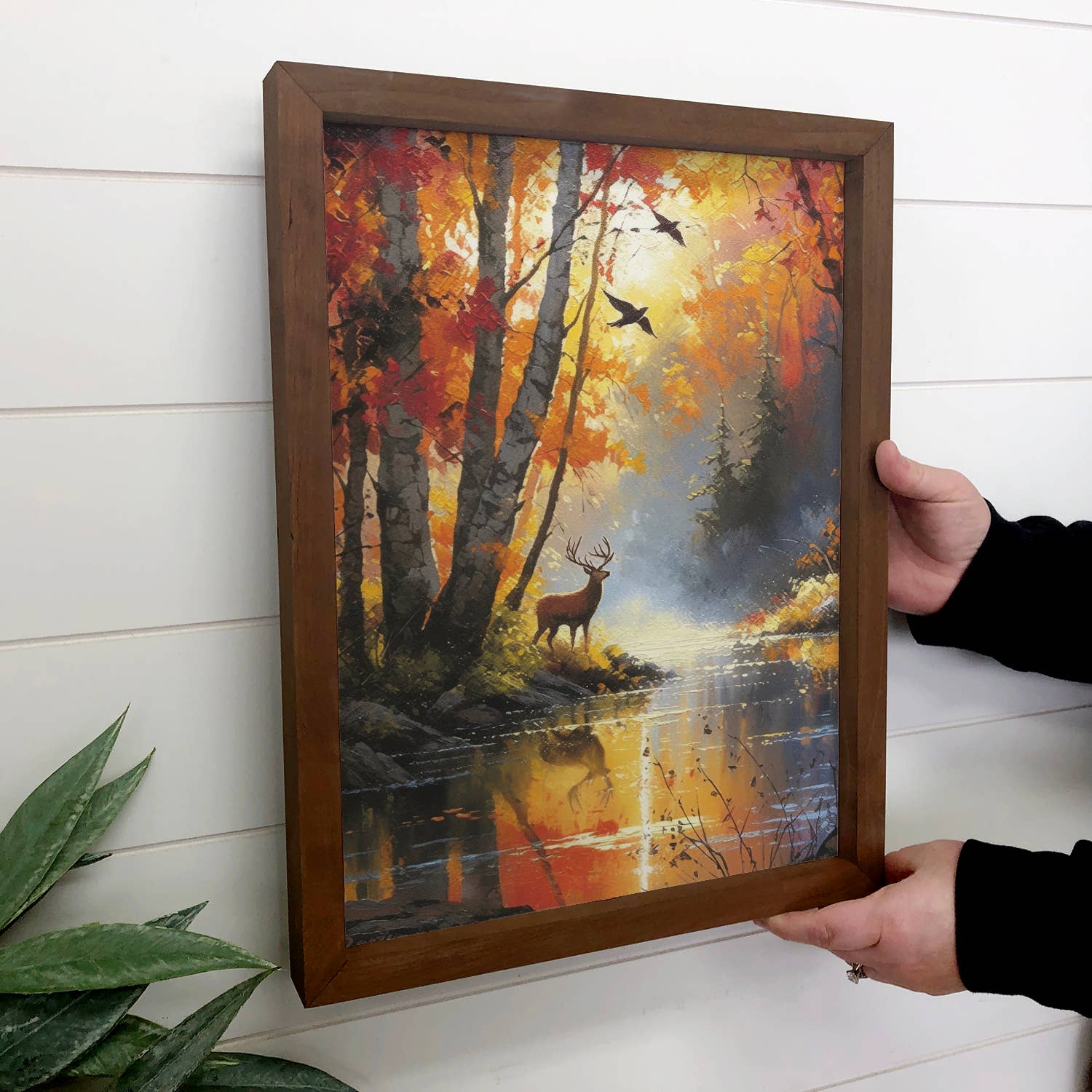 Deer in the Wood in the Fall - Fall Mountain Canvas Art