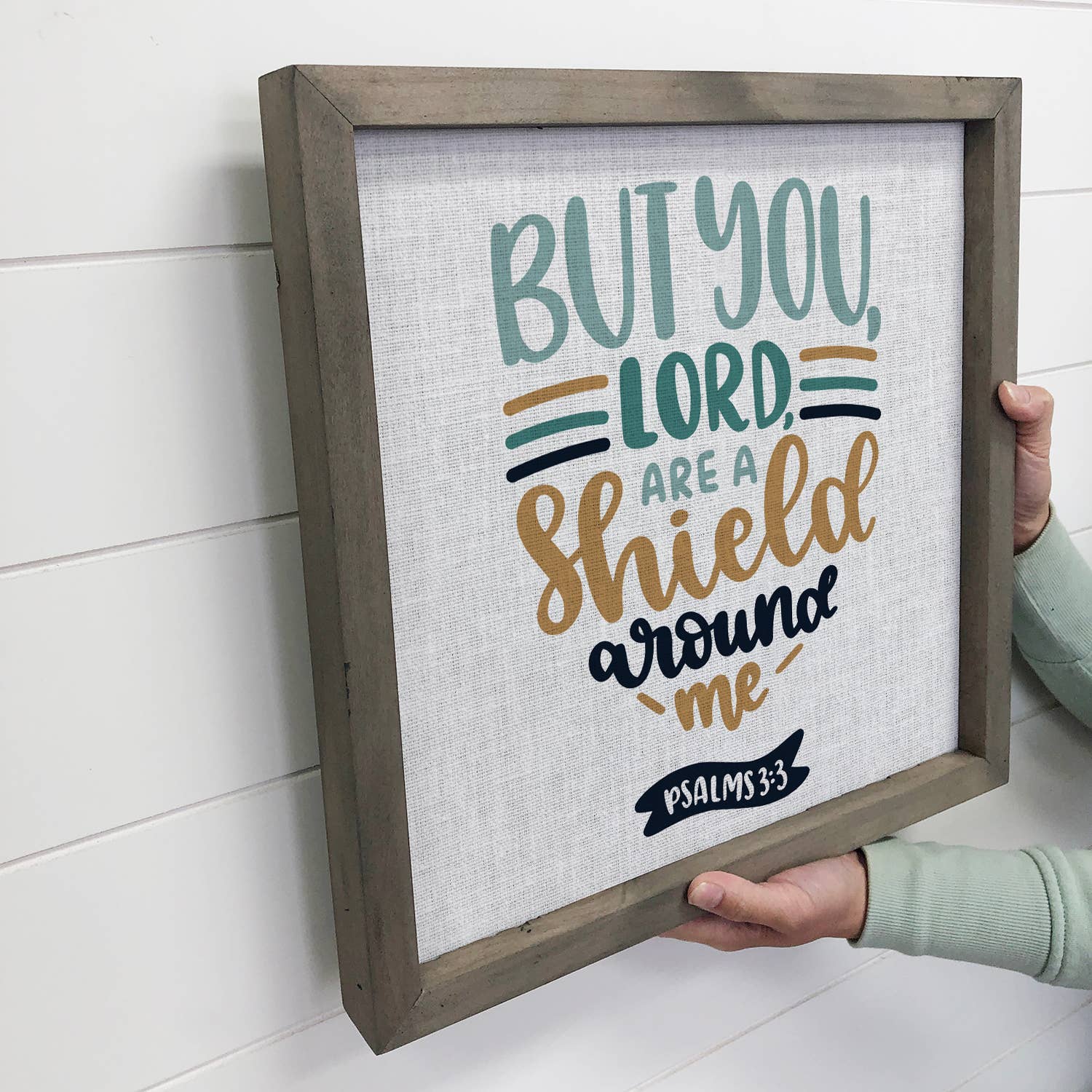 Lord You Area Shield Around Me - Scripture Canvas Art