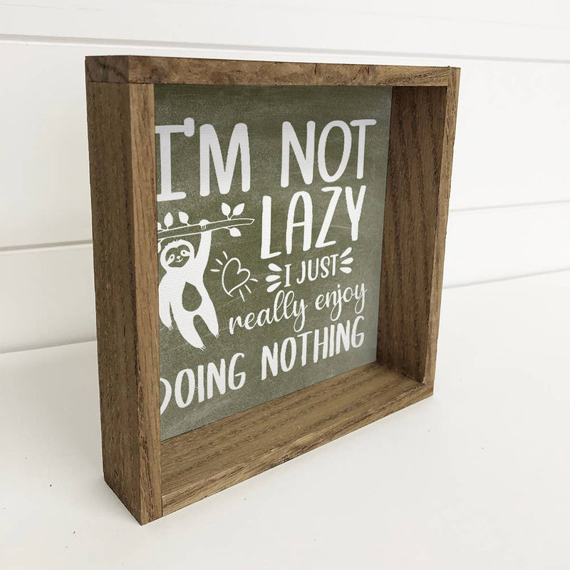 Funny Home Decor- Sloth Doing Nothing Canvas Wall Art