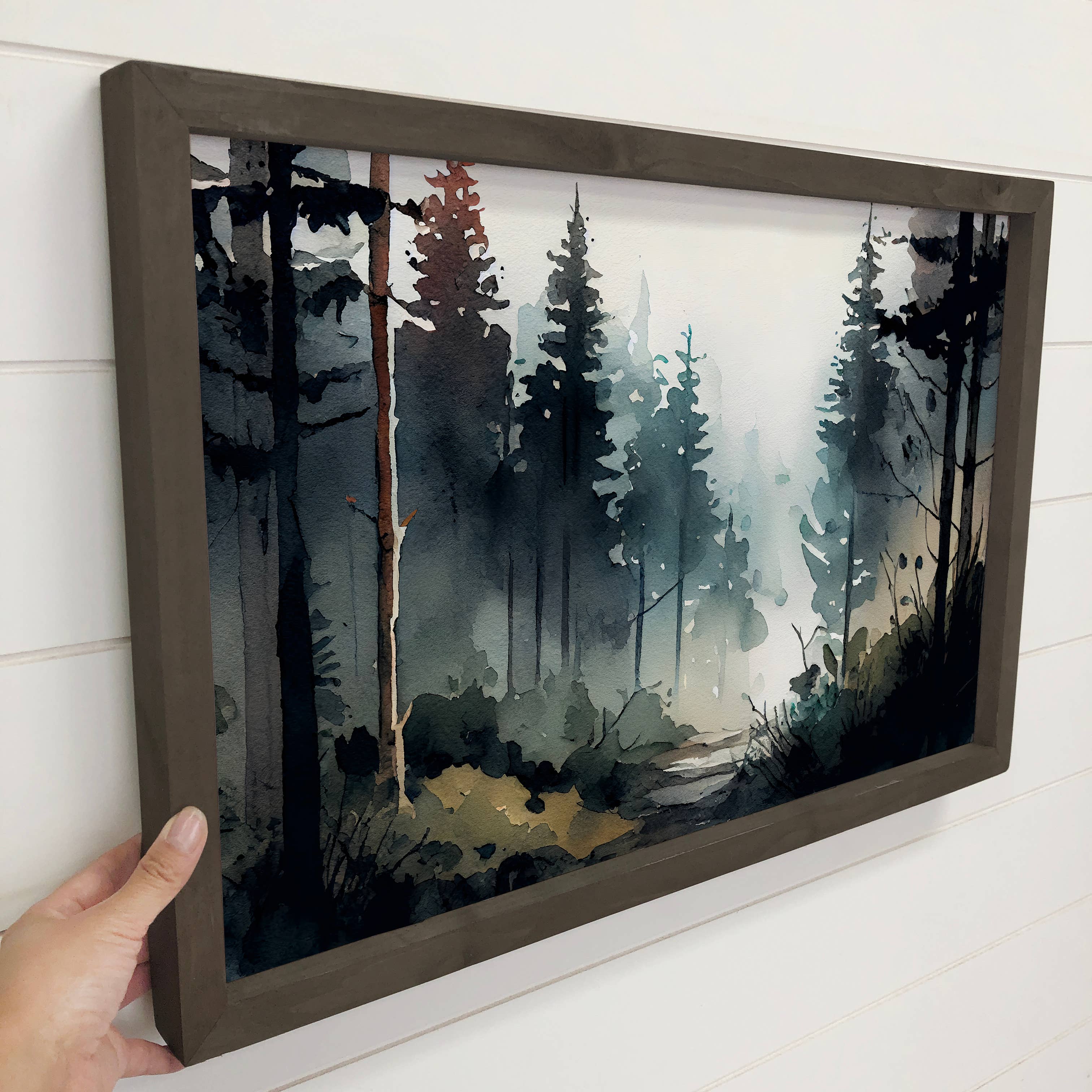 Forest Shadow Painting - Forest Landscape Canvas Art