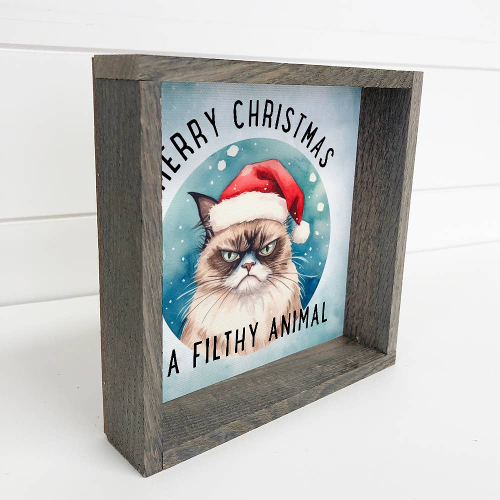 Merry Christmas Ya Filthy Animals Cat - Funny Holiday Animal