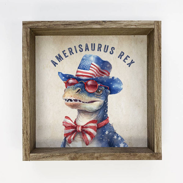 Amerisaurus Rex - Funny American Dinosaur - Memorial Day Art