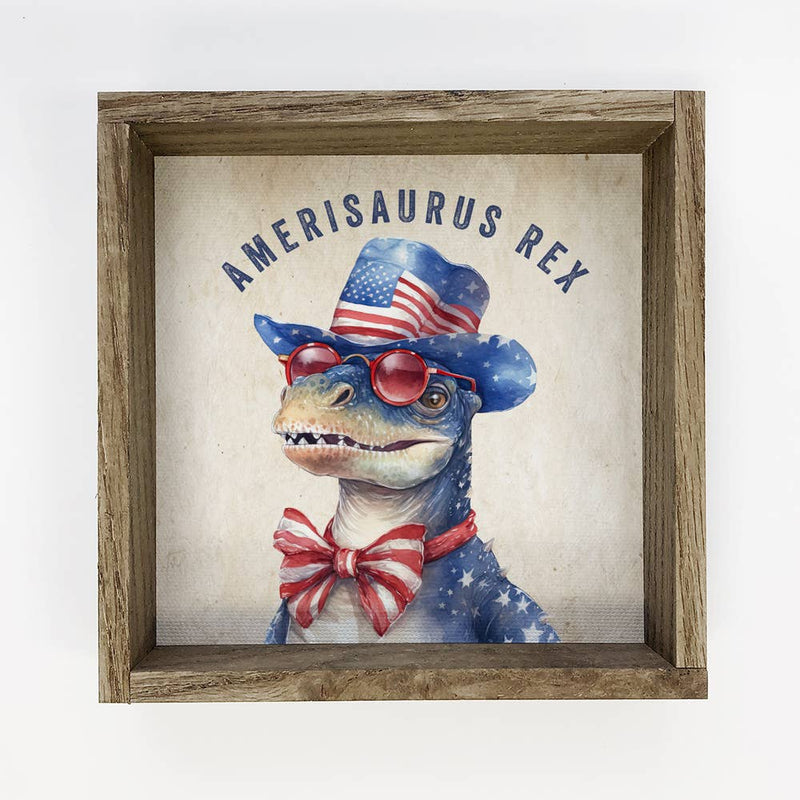 Amerisaurus Rex - Funny American Dinosaur - Memorial Day Art