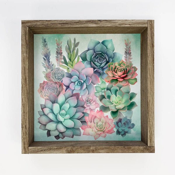 Succulent Watercolor - Soothing Succulent Wall Art