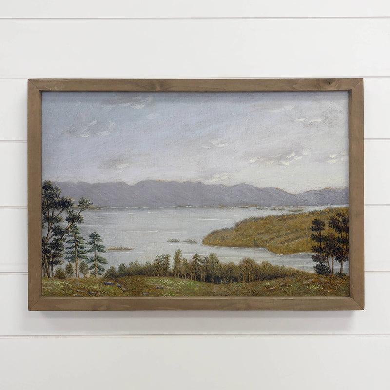 Massachusetts Landscape - Canvas Art with Wood Frame