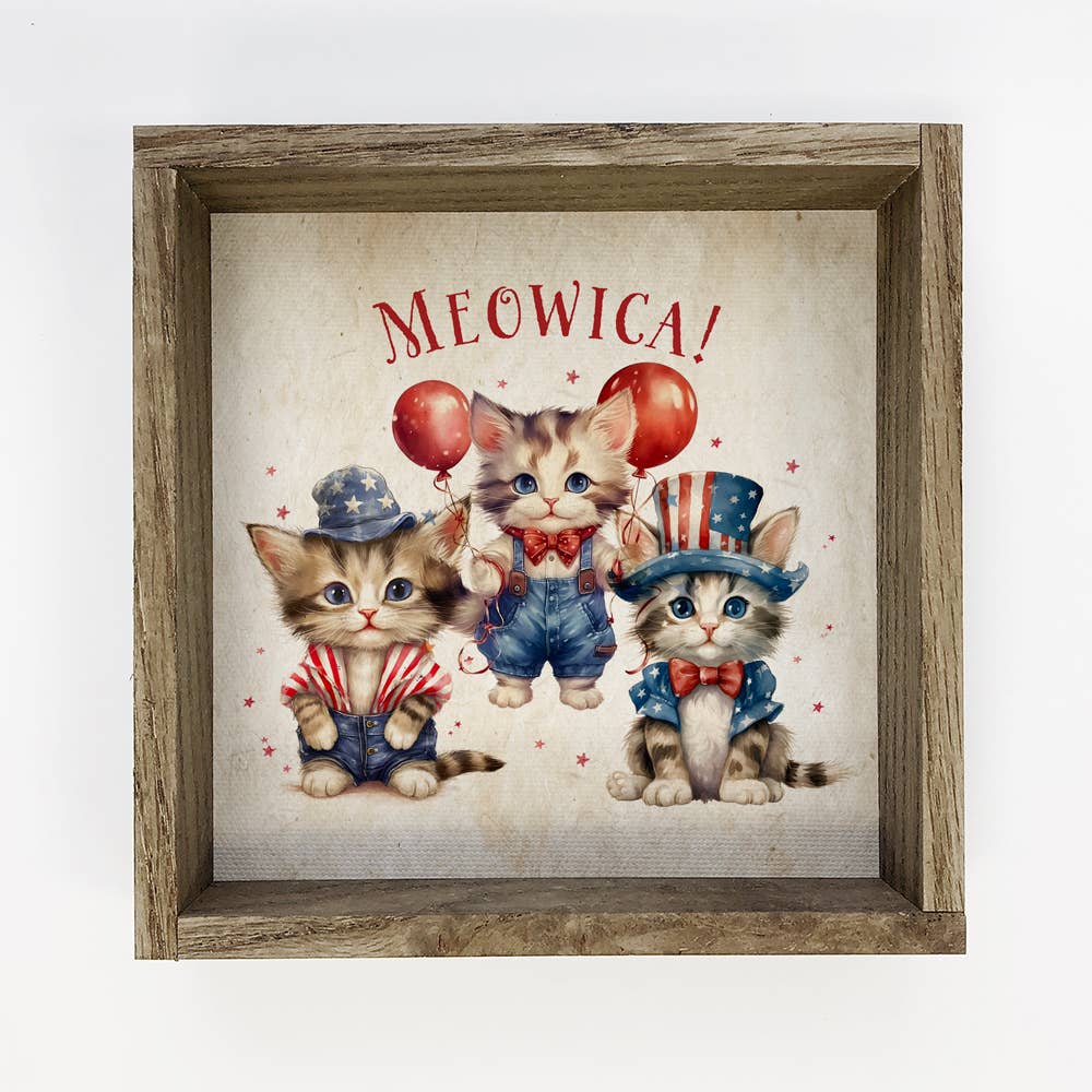 Meowica Three Kittens - Cute Patriotic Kittens - Baby Animal