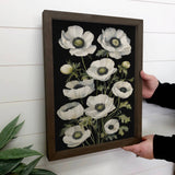 Anemone Flower Black Background - Flower Canvas Art - Framed