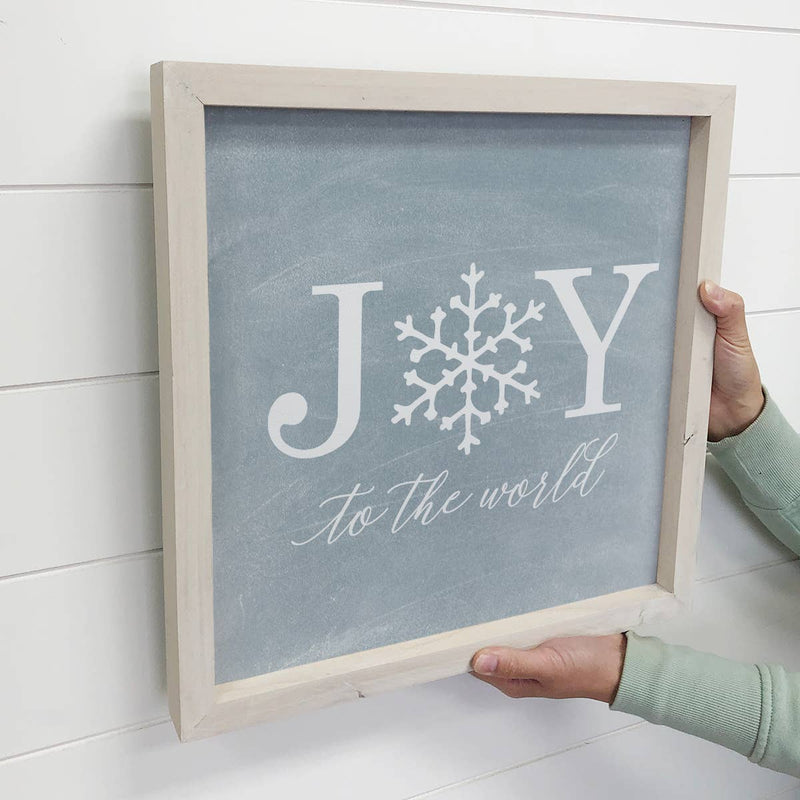 Christmas Sign- JOY to the World Snow Flake Christmas Sign