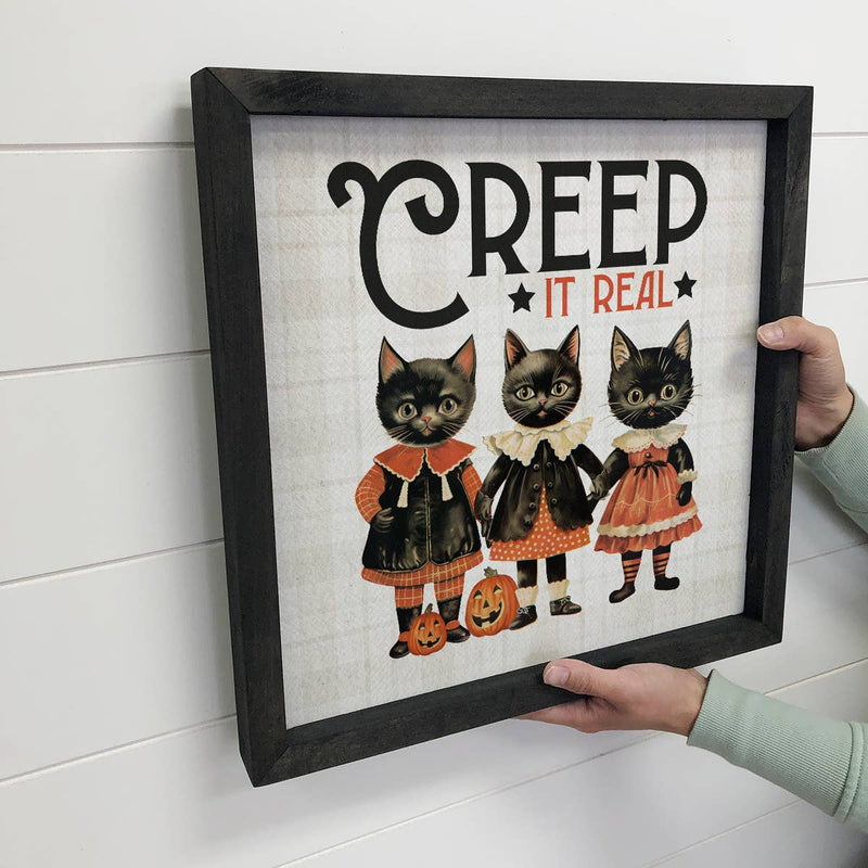 Halloween Vintage Creep it Real - Cute Animal Halloween Art