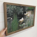 Ducks in the Marsh - Duck Canvas Art - Wood Framed Artwork