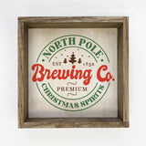 North Pole Brewing Co - Canvas Word Art - Cute Holiday Decor