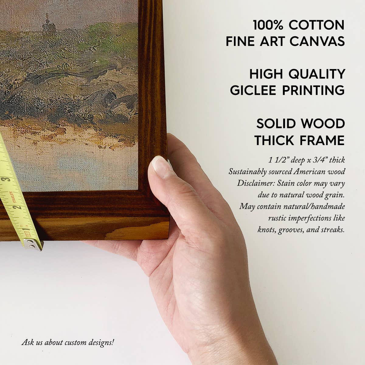 Distant Hazy Mountains - Nature Landscape - Wood Framed Art