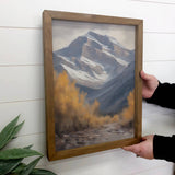 Mount Timpanogos Painting - Wood Framed Nature Canvas Art