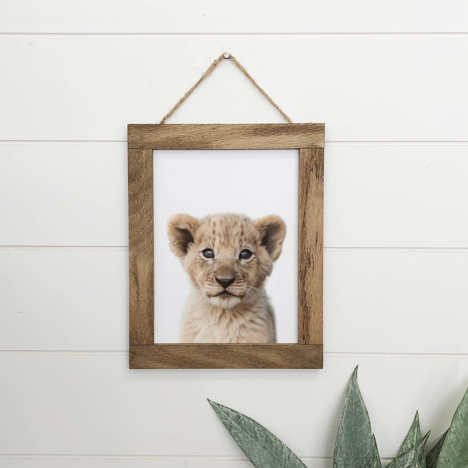 Baby Lion Wood Sign Cute Animal Wall Art