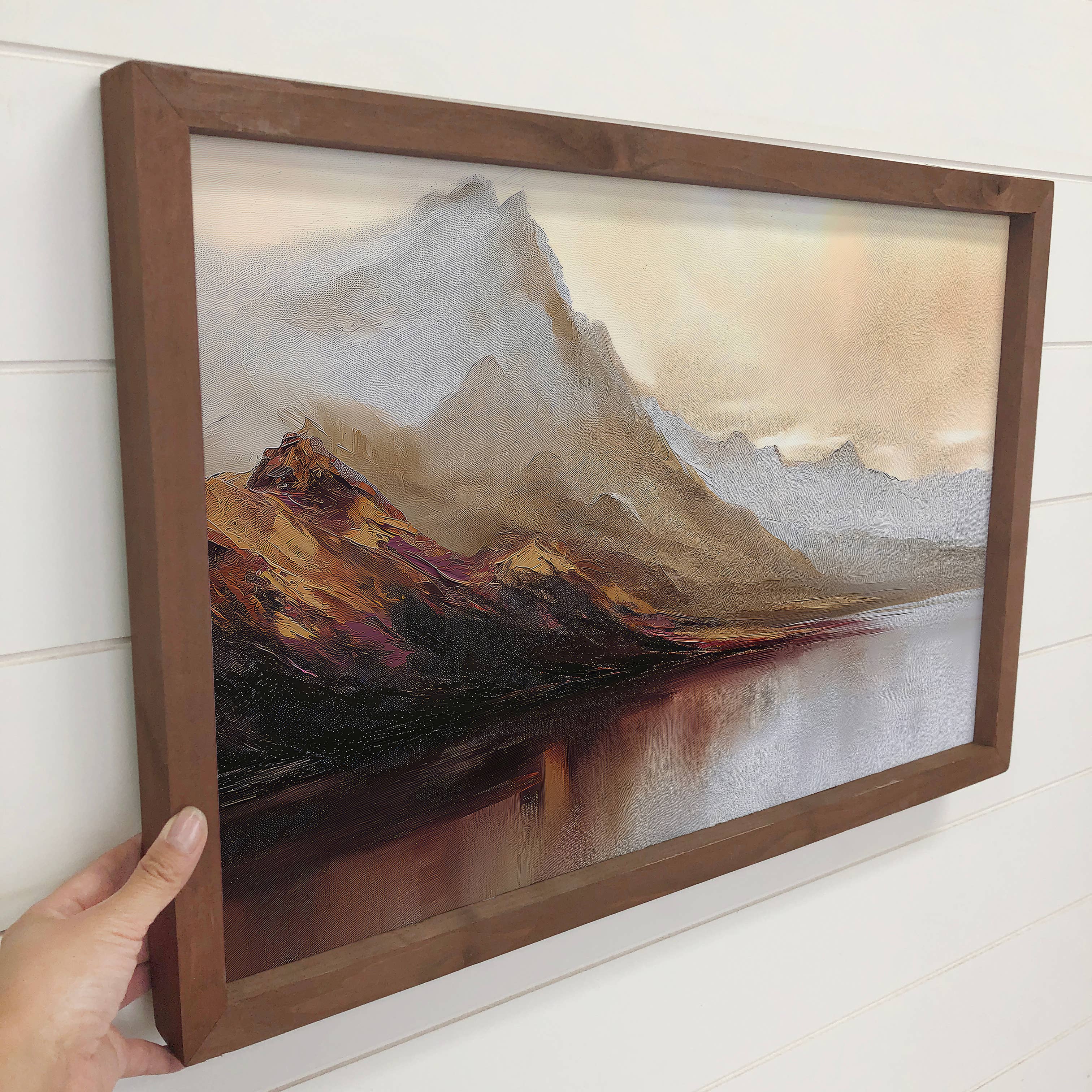 Modern Mountain Slope - Nature Landscape Canvas Art - Framed