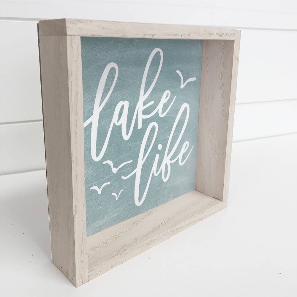 Lake Life - Lake House Word Sign - Cute Lake House Wall Art