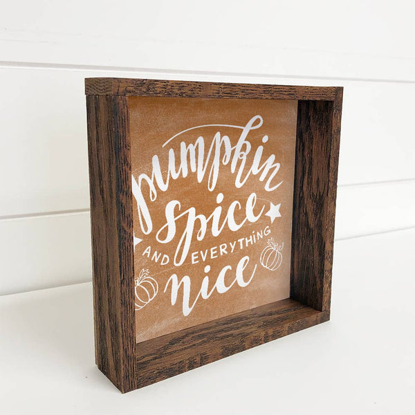 Pumpkin Spice and Everything Nice Fall framed Canvas
