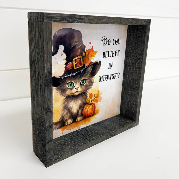 Meowgic Cat Halloween - Cute Halloween Kitten - Word Sign