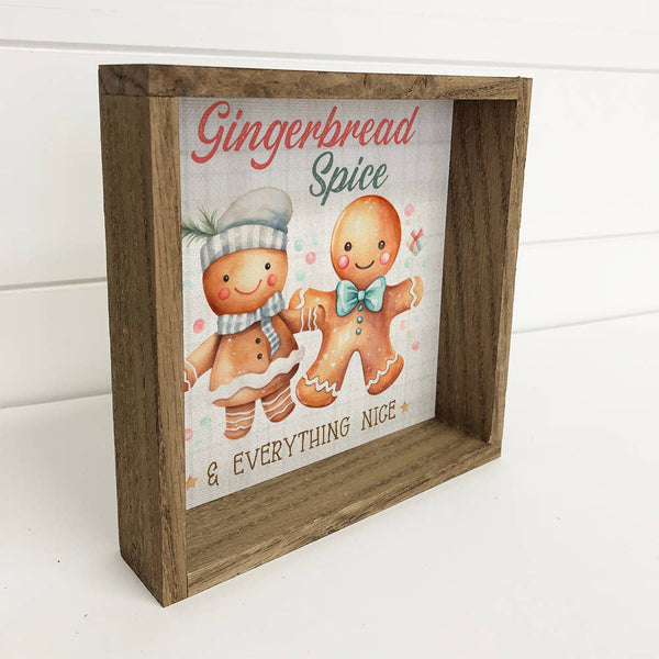 Vintage Gingerbread Spice Man - Cute Holiday Canvas Wall Art
