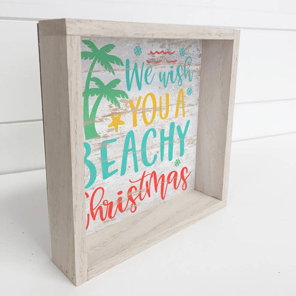 We Wish You a Beachy Christmas - Beach House Holiday Sign