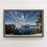 Crater Lake - Wood Framed Nature Photography - Cabin Decor