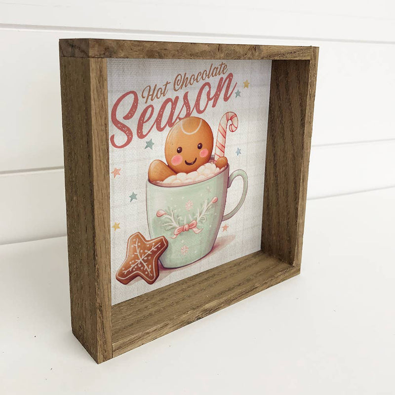 Vintage Hot Chocolate Season - Christmas Canvas Wall Art