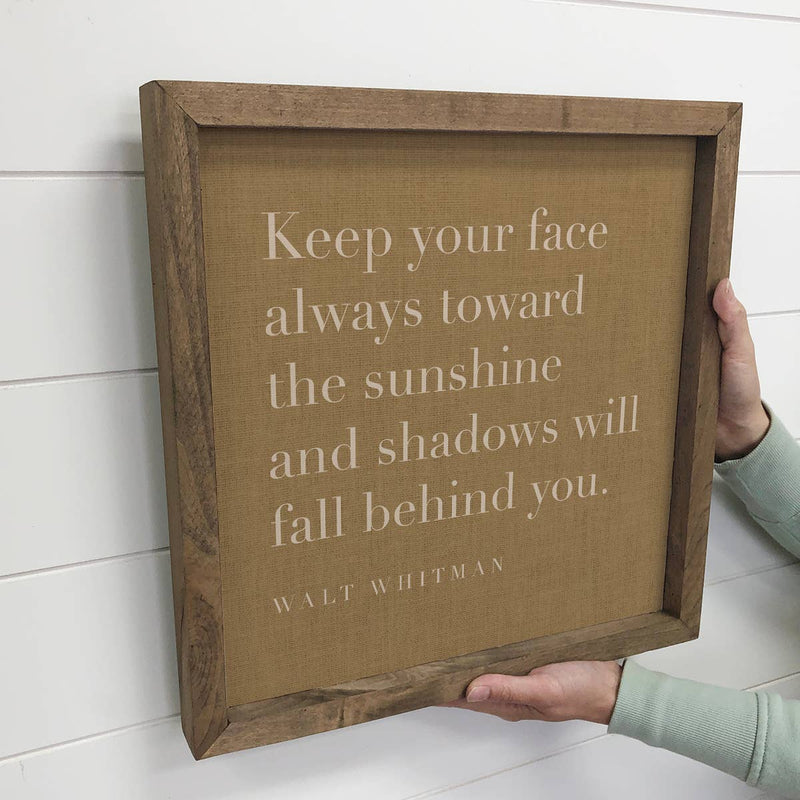 Quote Toward the Sunshine - Farmhouse Word Sign - Canvas Art