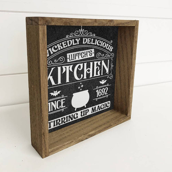 Witch Kitchen - Word Sign Wall Art - Canvas Art with Frame