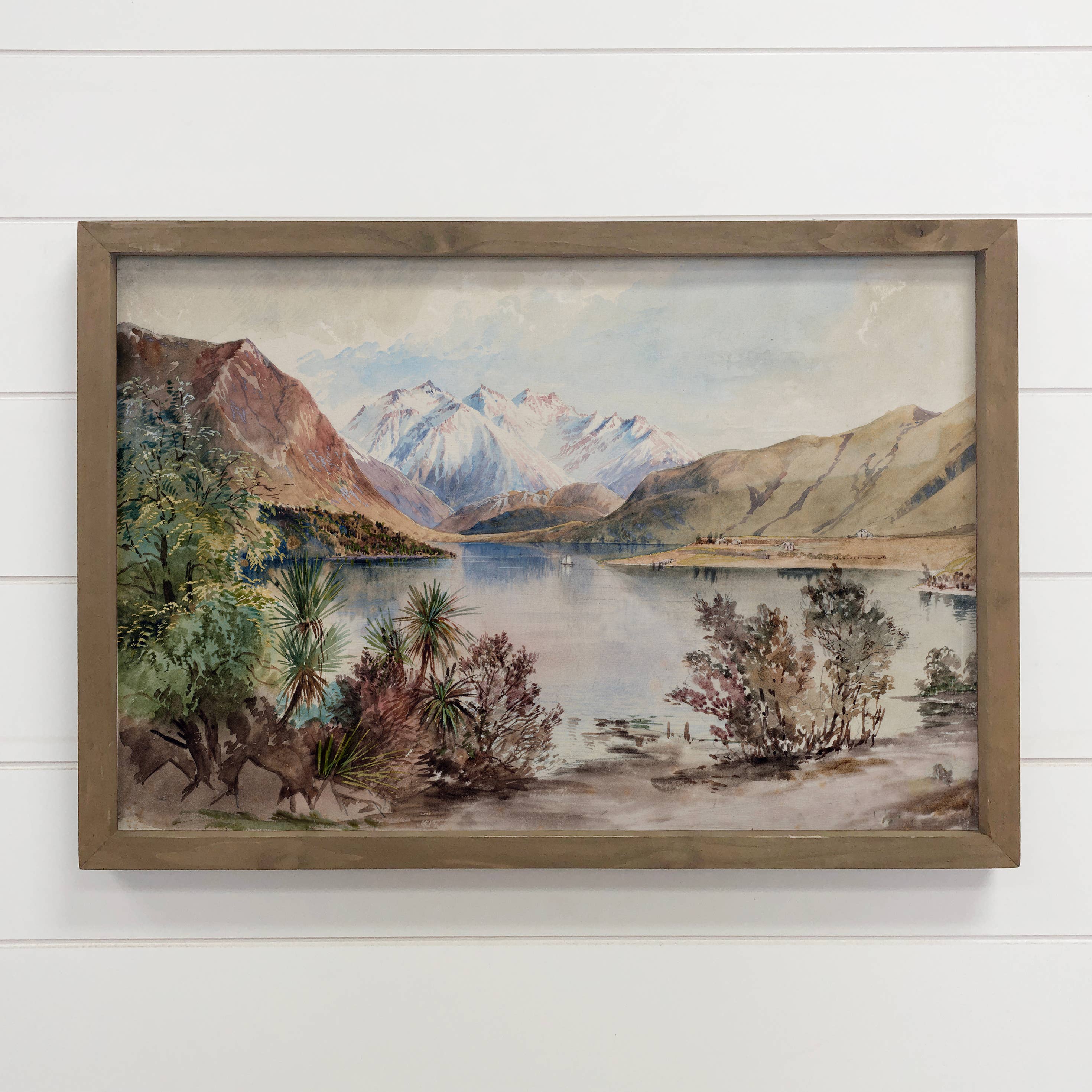 New Zealand Wanaka Lake - Nature Landscape Wall Art - Framed