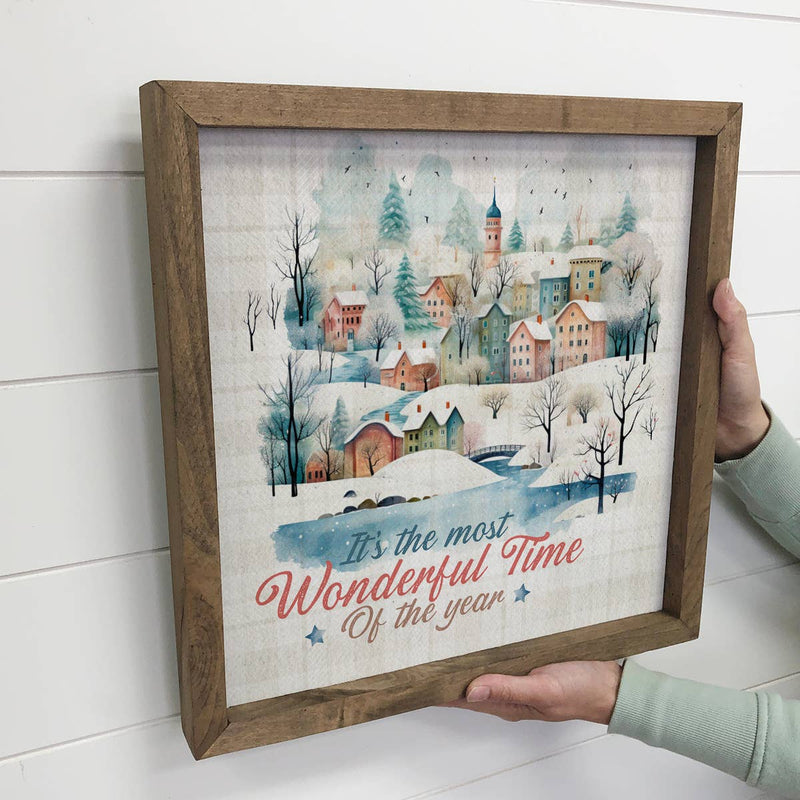 It's the Most Wonderful Time of the Year - Vintage Canvas