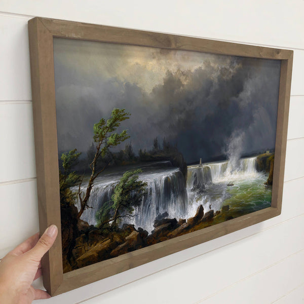 Niagara Falls - Waterfall Canvas Art - Wood Framed Wall Art
