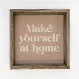 Quote Make Yourself at Home - Home Word Canvas Art - Framed