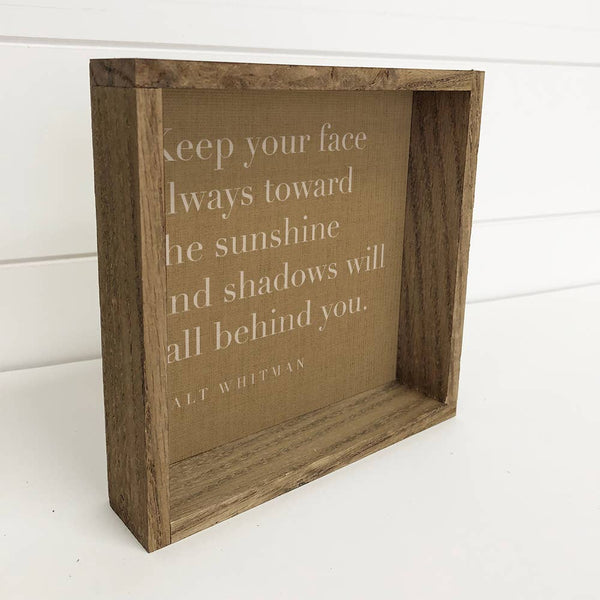 Quote Toward the Sunshine - Farmhouse Word Sign - Canvas Art