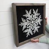 Real Snowflake 1 - Winter Canvas Wall Art - Snowflake Decor