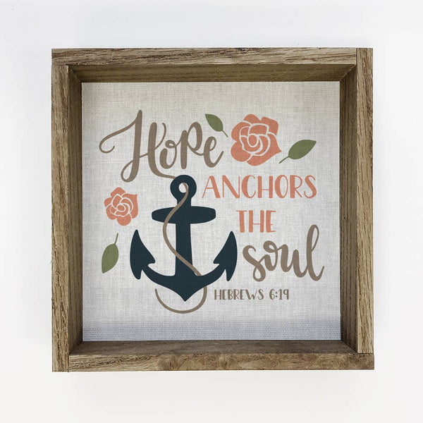 Hope Anchors the Soul Wall Art - Scripture Canvas Art