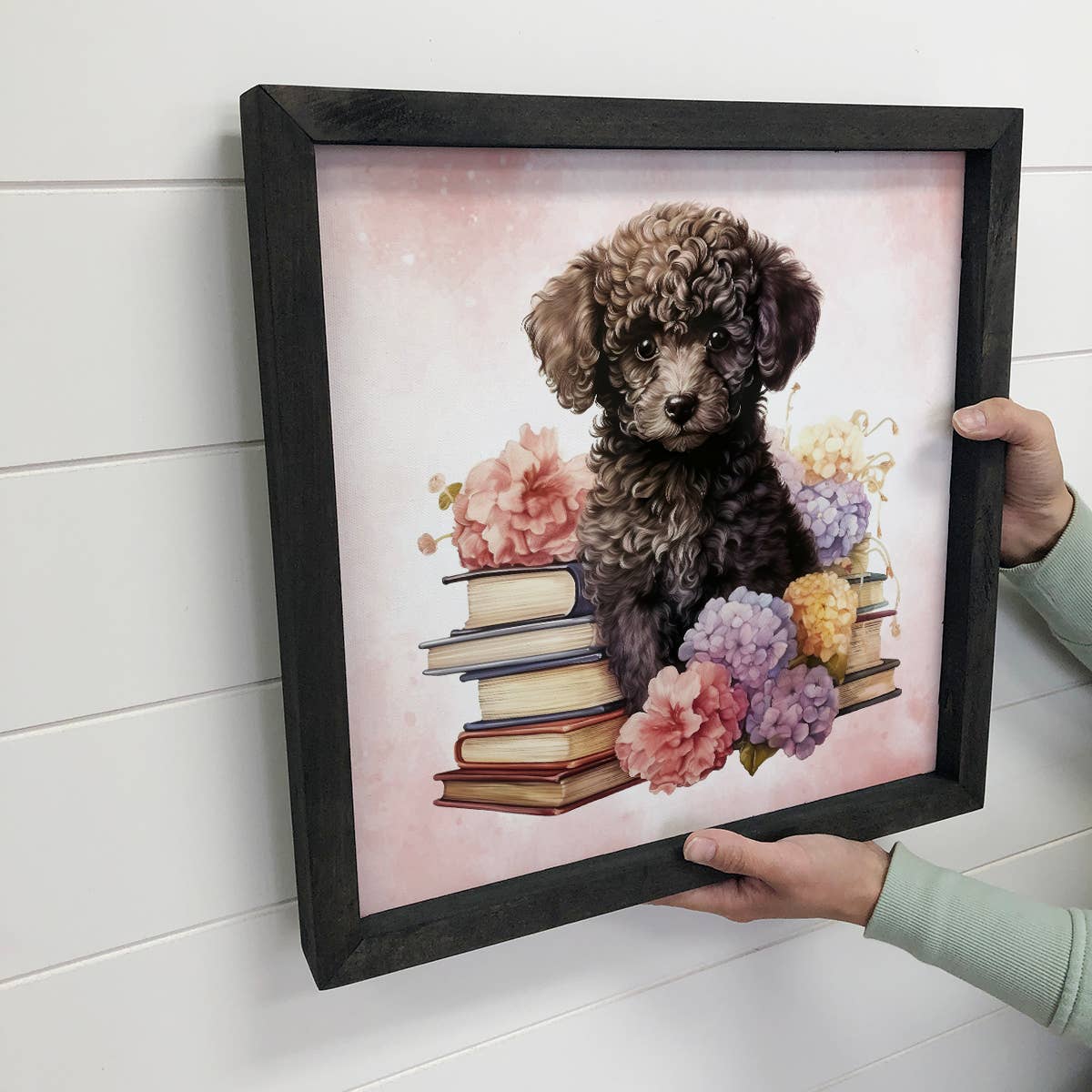 Labradoodle Puppy Books - Puppy Canvas Art - Book Wall Art