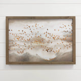 Brilliant Bird Flock - Flying Bird Canvas Art - Wood Framed