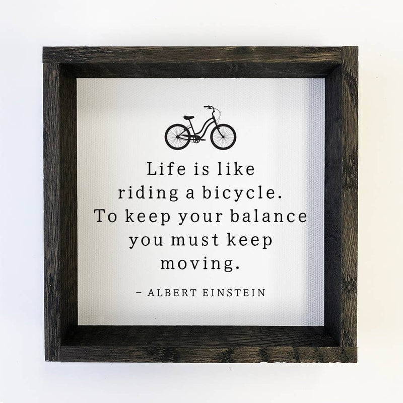 Bicycle Einstein Quote - Simple Quote Art - Simple Word Art