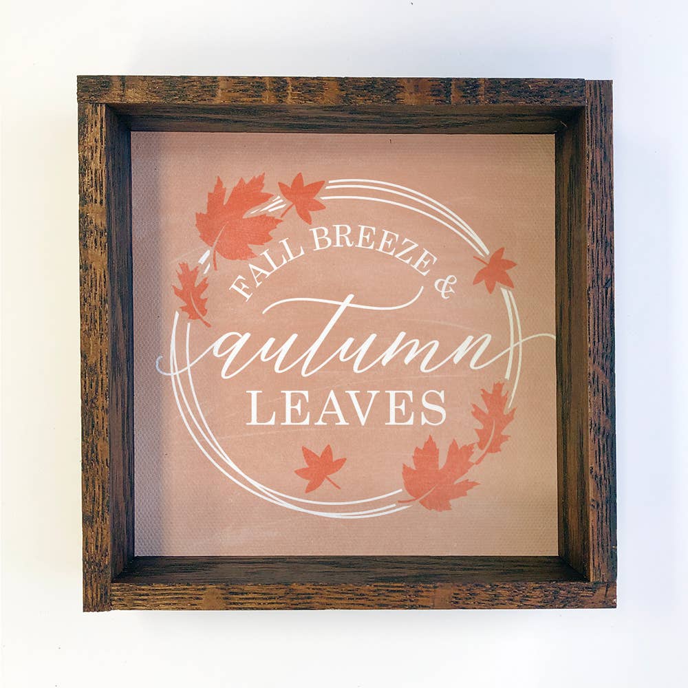 Fall Breeze and Autumn Leaves Small Fall Shelf Decor