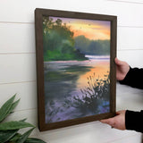 Mississippi River Sunset - River Landscape Canvas Art