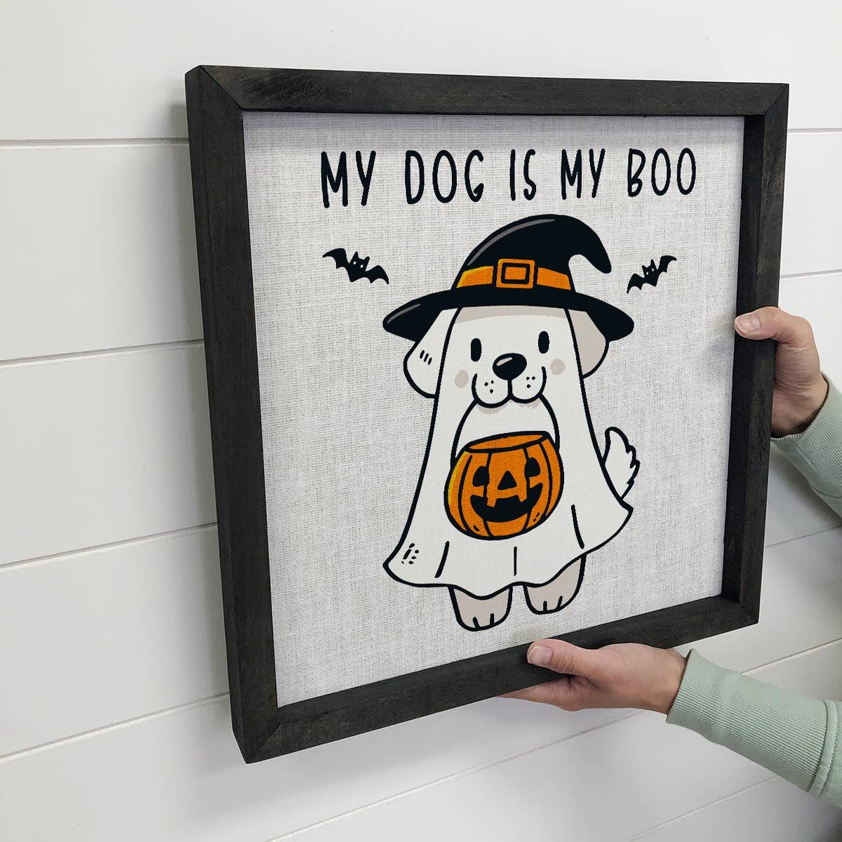 Funny Halloween My Dog is My Boo - Cute Halloween Canvas Art