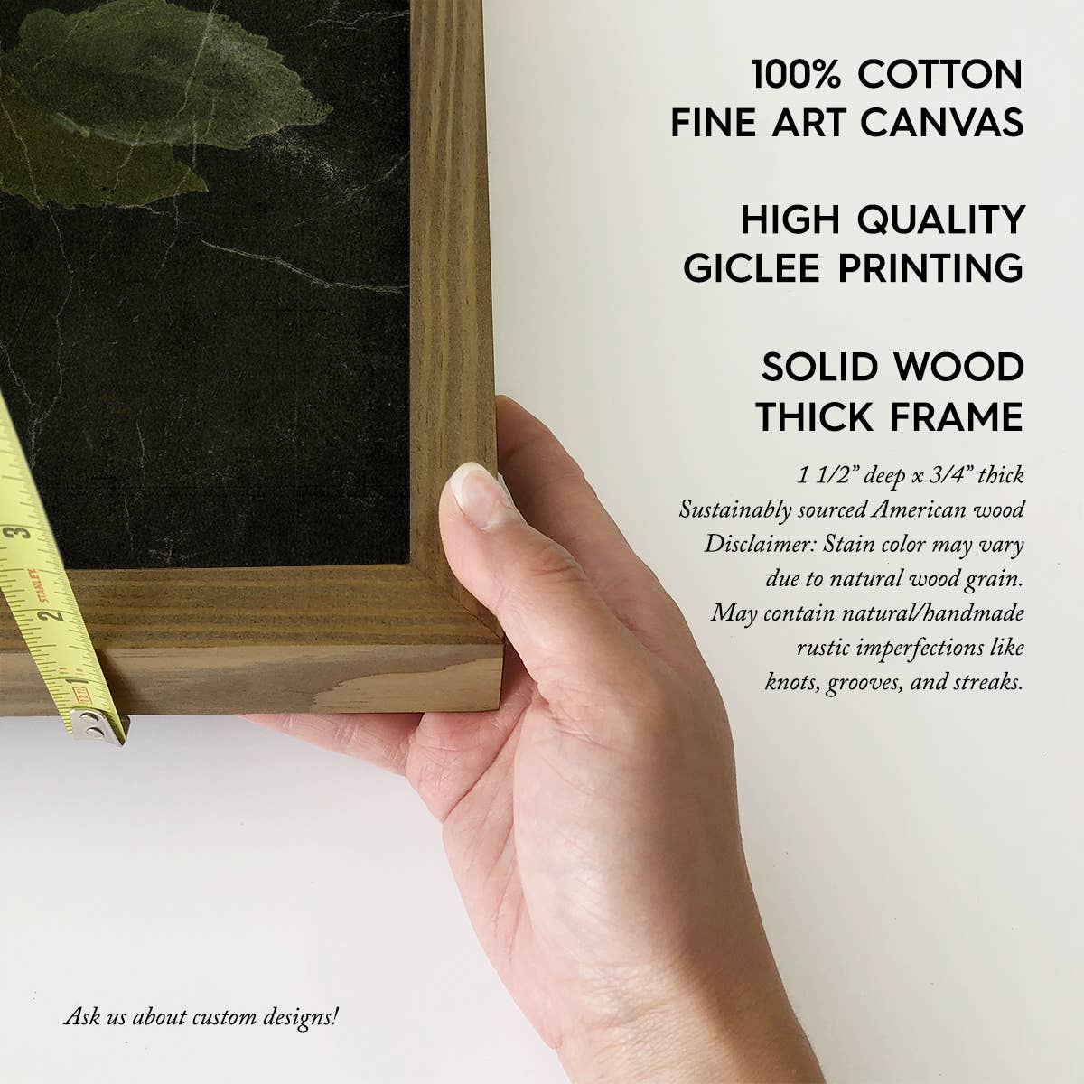 Thorned Roses - Flower Canvas Art - Wood Framed Wall Art