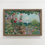 Flowers by the Shore - Flower Canvas Art - Wood Framed Art